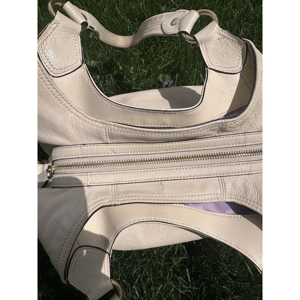 Coach Madison Maggie White Cream Ivory Hobo Bag 14336 Y2K READ - Picture 10 of 14